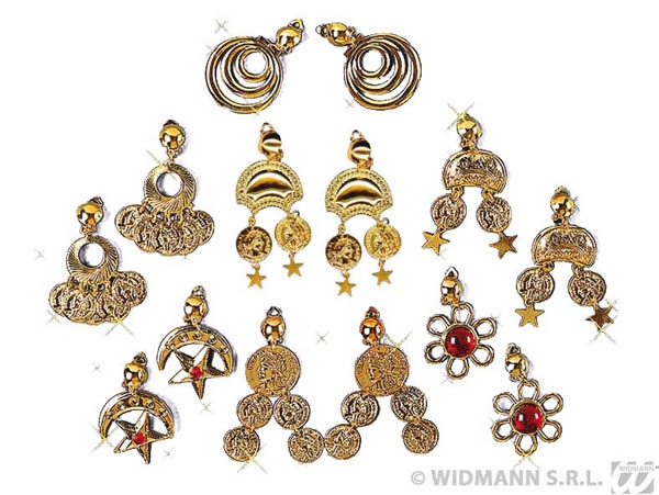 Boucles d'oreilles orientales a clip assorties - Photo