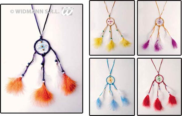 Collier amulette couleurs assorties - Photo