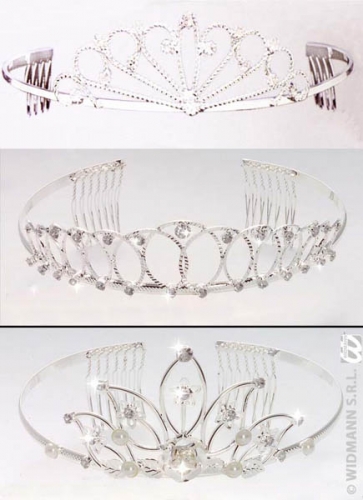 Tiare strass  princesse 3 modeles assortis - Photo