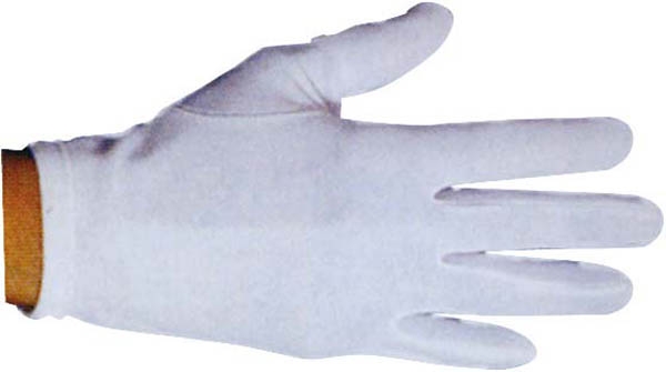 Gants ceremonie polyester blancs enfant qs 14 ans - Photo