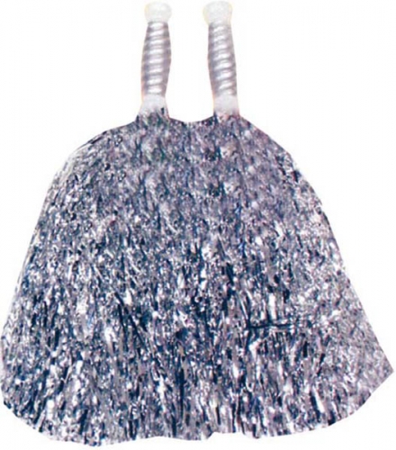 Pompom metal argent 23 cm , la paire - Photo