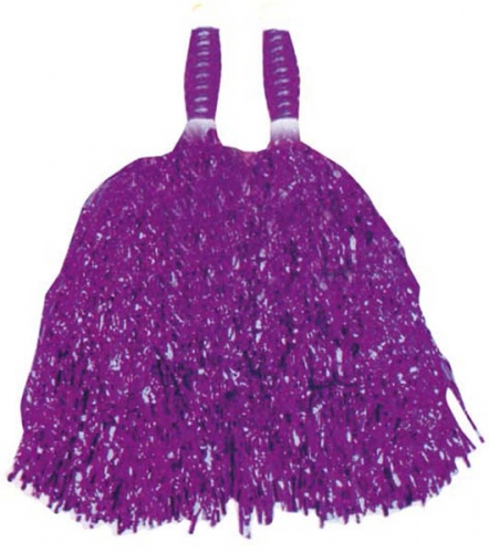 Pompom metal violet 23 cm , la paire - Photo