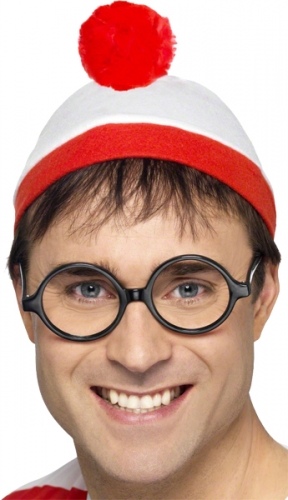 Kit chapeau et lunettes where's wally? - Photo