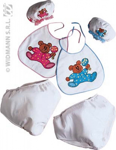 Set bb adulte ( bonnet+couche+bavoir) assorti - Photo