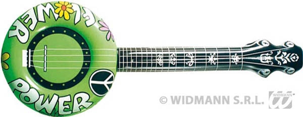 Guitare hippie gonflable assorties 100 cm - Photo