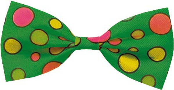 Noeud clown pois fluo 19cm vert - Photo