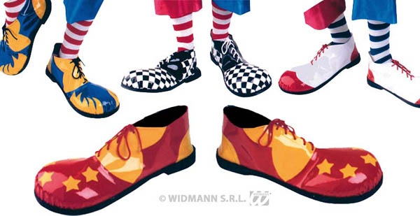 Chaussures de clown adultes assorties usage externe - Photo