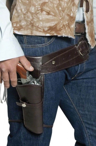 Ceinture holster simple bandit authetique western - Photo