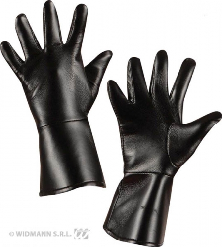 Gants simili cuir noir  enfants - Photo