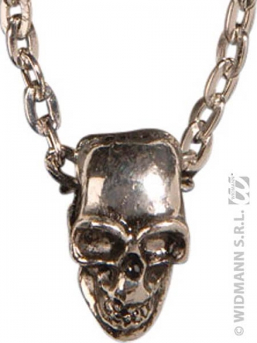 Collier metal tte de mort - Photo