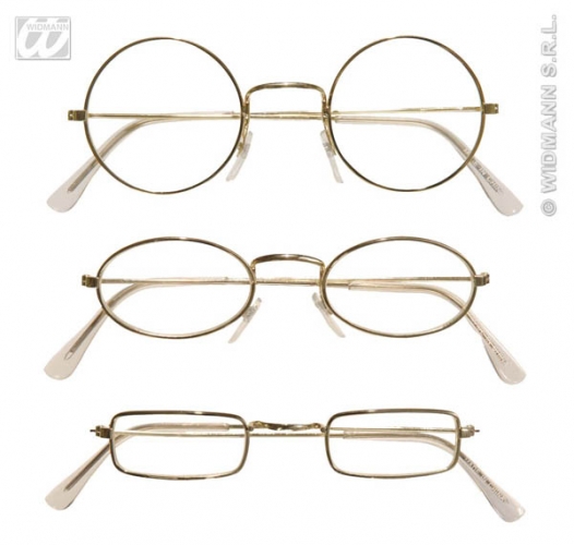 Lunettes metal avec verre, 3 modeles assortis - Photo