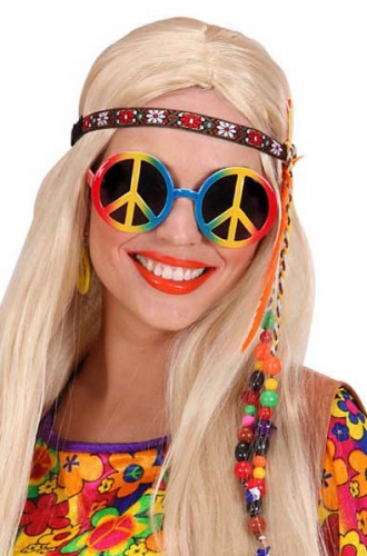 Lunettes peace and love multicolores uv400 - Photo