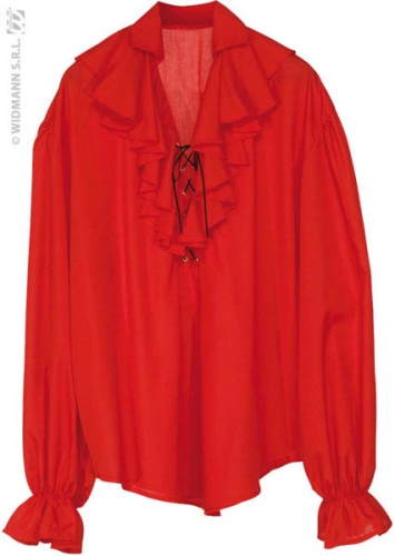 Chemise epoque homme rouge  - Photo