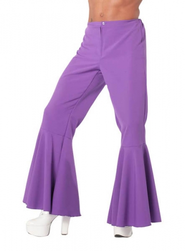 Pantalon violet patte def elastique  - Photo