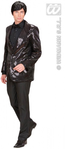 Veste paillettes show noire  - Photo