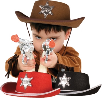 Cow boy sheriff enfant assortis 52 cm - Photo