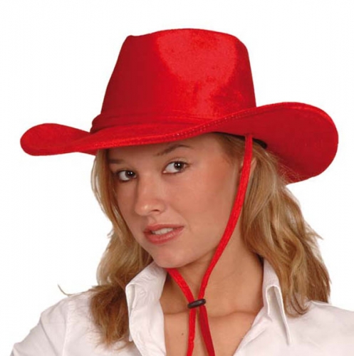 Chapeau cow-boy velours blanc - Photo