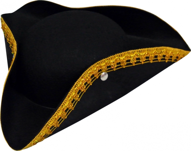 Tricorne noir galon petite  - Photo