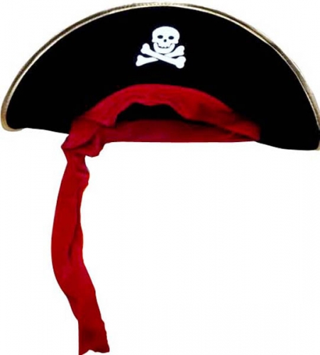 Chapeau pirate souple avec bandeau rouge - Photo