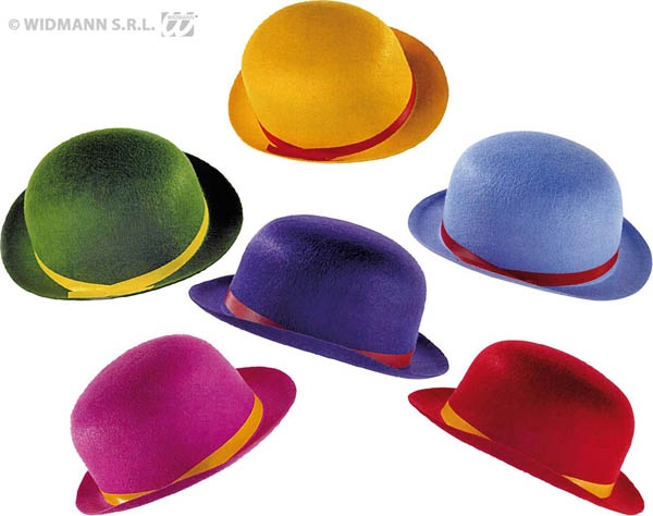 Chapeaux melon clown enfant couleurs assorties - Photo