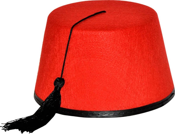 Fez feutrine rouge uni (sans motif) - Photo