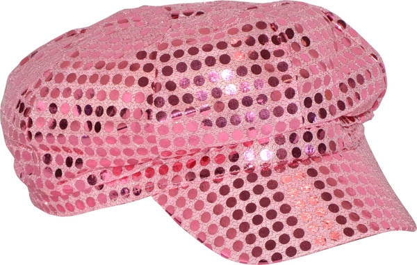 Casquette paillettes rose  - Photo