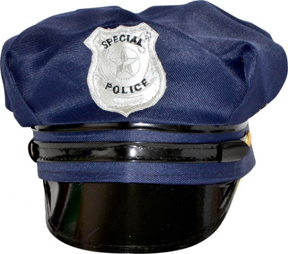 Casquette police amricaine bleue - Photo