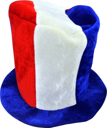 Chapeau haut de forme mousse tricolore - Photo