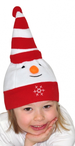 Bonnet bb en polaire bonhomme de neige - Photo