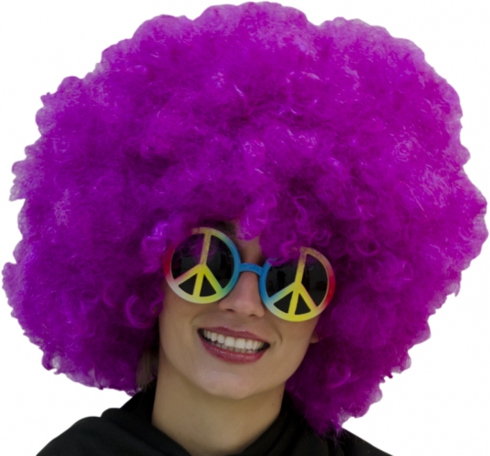 Perruque super big afro violette 220g - Photo