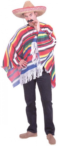 Poncho mexicain rainbow  - Photo