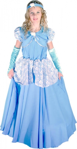 Dguisement enfant princesse bleue de conte  - Photo