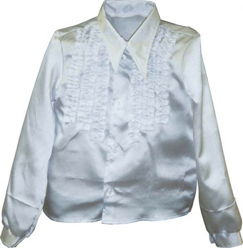 Chemise super ruches enfant argent  - Photo