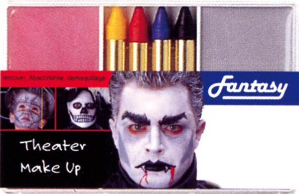 Set fard + crayons + demaquillant dracula  gris/blanc assorti - Photo